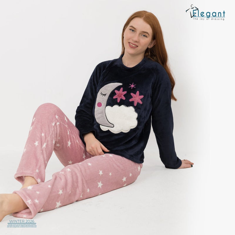 Elegant Polar PJ Navy/Pink - Sky Friends - Image 1